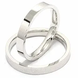 vihkisormusta 14 karaatin valkokultaa - setit