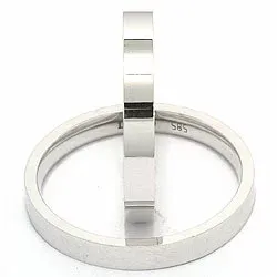 vihkisormusta 14 karaatin valkokultaa - setit