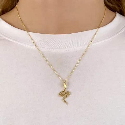 käärme zirkoni riipus jossa on ketju  kullattua hopeaa