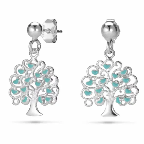 elämänpuu korvarenkaat  hopea