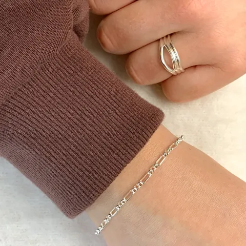 rannekoru hopeaa 17, 18cm x 2,7 mm