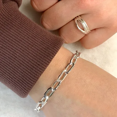 ankkurirannekoru hopeaa 17, 18cm x 6,3 mm