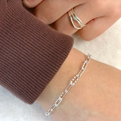 rannekoru hopeaa 17, 18cm x 3,5 mm