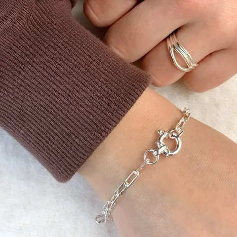 rannekoru hopeaa 17, 18cm x 3,9 mm