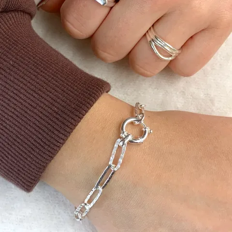 rannekoru hopeaa 17, 18cm x 5,6 mm