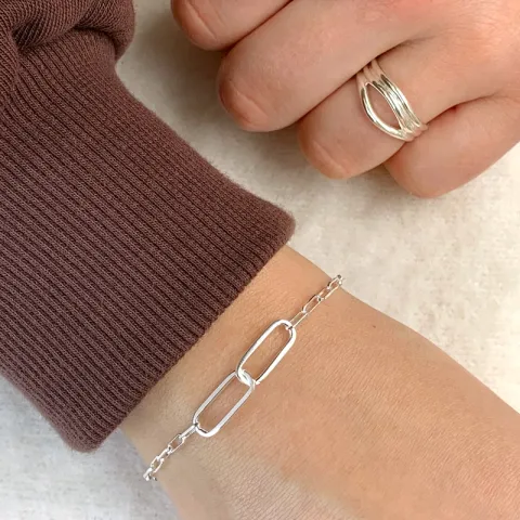 rannekoru hopeaa 17 plus 3 cm x 6,2 mm