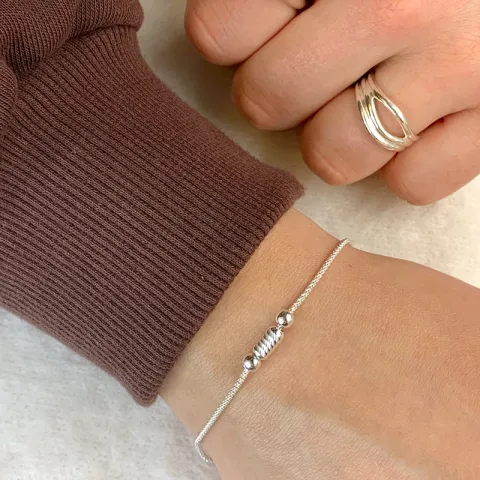 rannekoru hopeaa 17 plus 3 cm x 4,0 mm