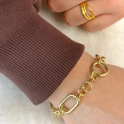 rannekoru kullattua hopeaa 17, 18cm x 11,9 mm