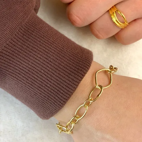 rannekoru kullattua hopeaa 17, 18cm x 13,7 mm