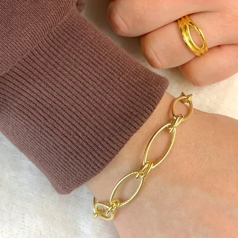 rannekoru kullattua hopeaa 17, 18cm x 9,6 mm