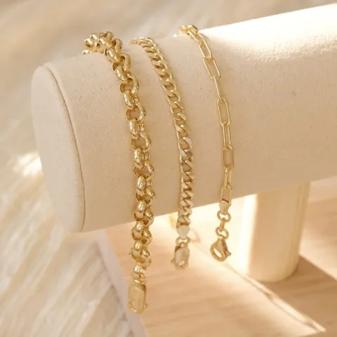 rannekoru kullattua hopeaa 17 plus 3 cm x 3,6 mm