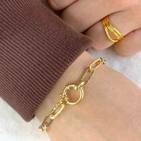 rannekoru kullattua hopeaa 17, 18cm x 5,7 mm