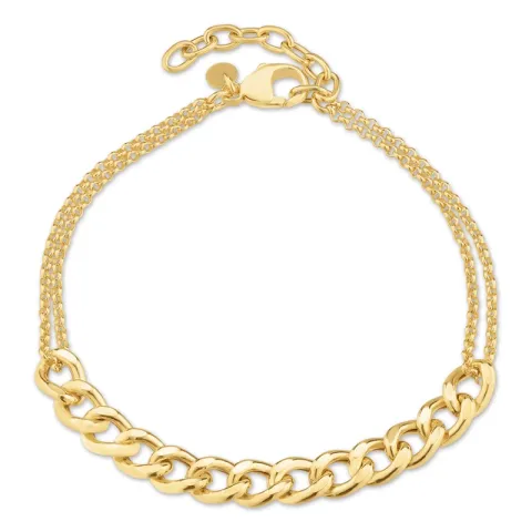 panssarirannekoru kullattua hopeaa 17 plus 3 cm x 6,2 mm