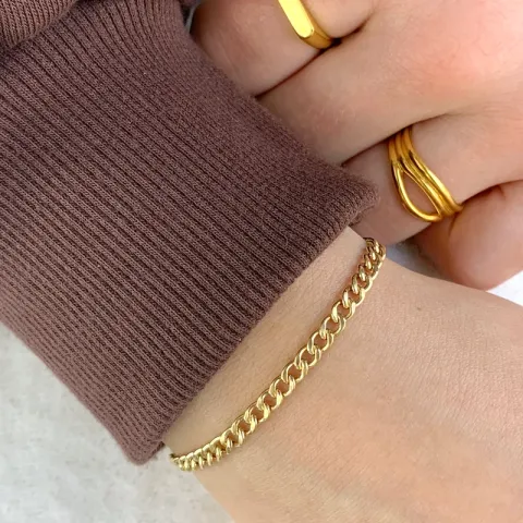 panssarirannekoru kullattua hopeaa  x 3,9 mm