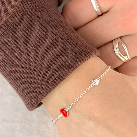 sydän rannekoru hopeaa riipus hopea