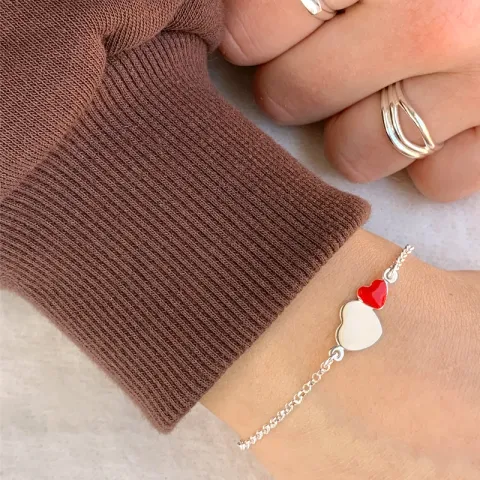 sydän rannekoru hopeaa riipus hopea