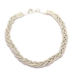 Punottu rannekoru hopeaa  x 4,6 mm