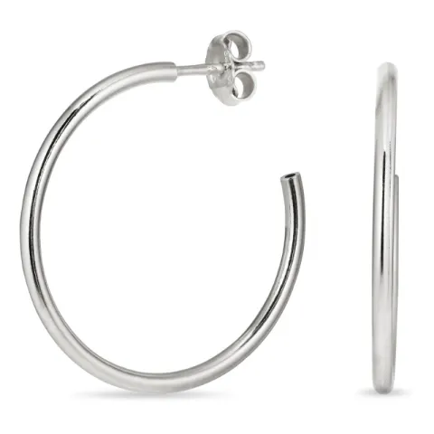 30 mm rengaskorvakorut  hopea