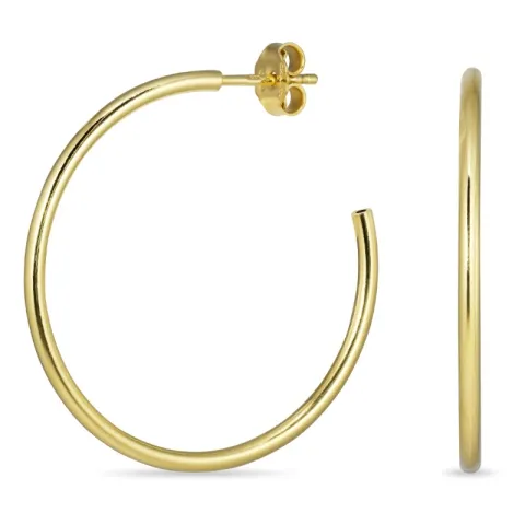 33 mm rengaskorvakorut  kullattu hopea