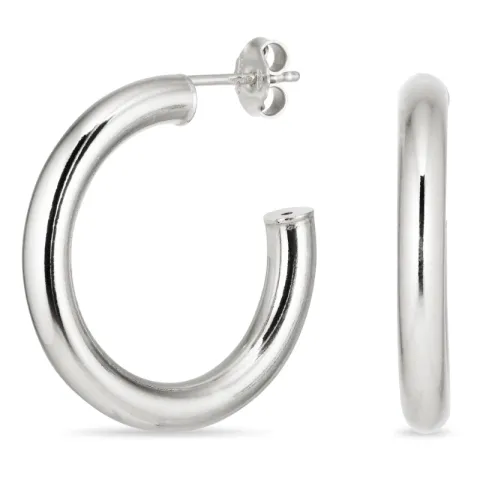 27 mm rengaskorvakorut  hopea