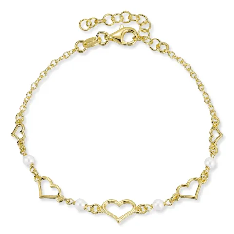 sydän rannekoru kullattua hopeaa