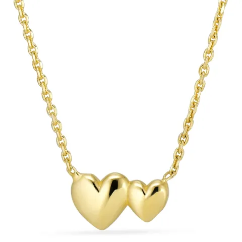 sydän kaulaketju kullattua hopeaa