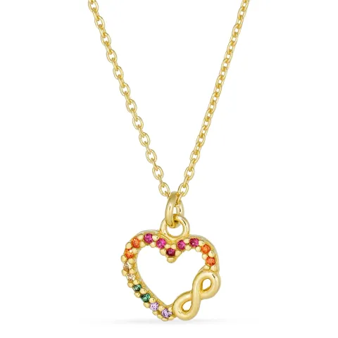 sydän kaulaketju kullattua hopeaa