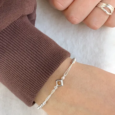 Elegantti zirkoni rannekoru hopeaa