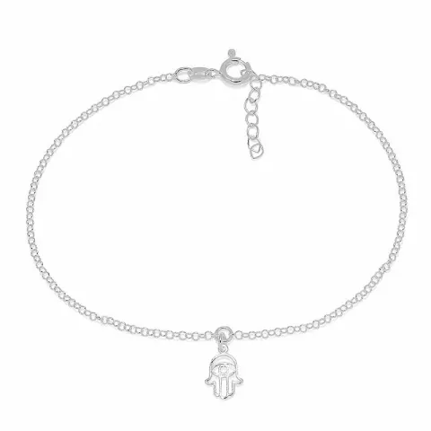 Yksinkertainen hamsan käsi nilkkaketju  hopeaa