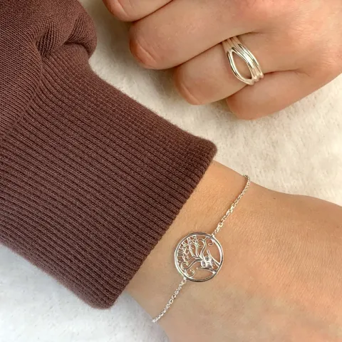 elämänpuu rannekoru hopeaa riipus hopeaa