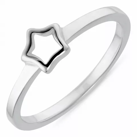 Yksinkertainen tähti sormus hopeaa