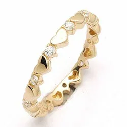 Kapea sydän sormus kullattua hopeaa