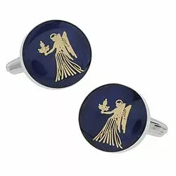 Pyöreitä neitsyt kalvosinnapit  teräs