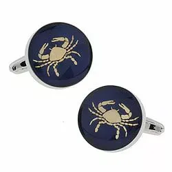 Pyöreitä rapu kalvosinnapit  teräs