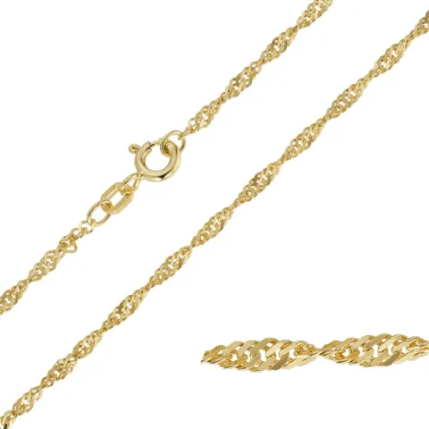 BNH singaporekaulaketju kullattua hopeaa 45 cm x 2,3 mm