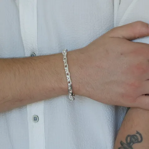 BNH Anker facet armbånd hopeaa 18,5 cm x 5,6 mm