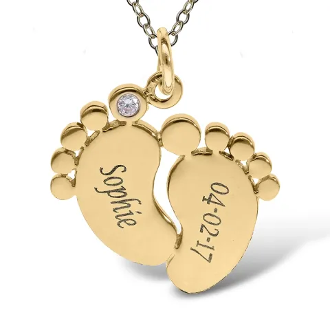 kultaa jalat Nimikaulaketjut riipus 9 karaatin kultaa pinta 1 viistehiottua sinistä zirkonia - My Letter