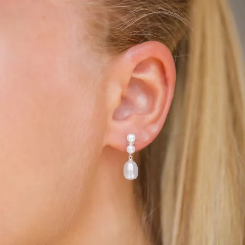 6-6,5 mm helmi korvarenkaat  hopea