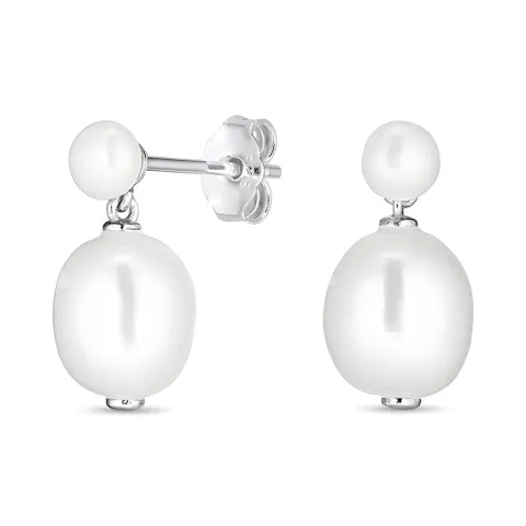 8 - 9 mm helmi korvarenkaat  hopea