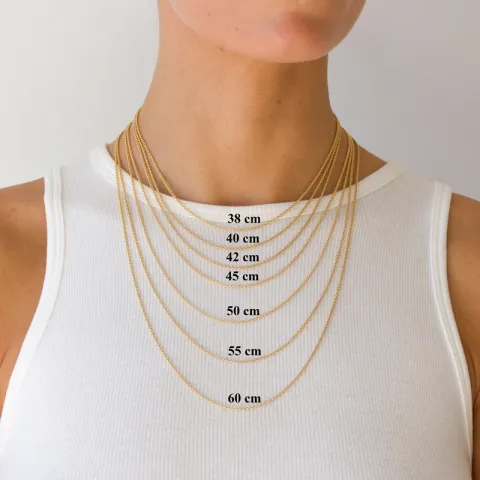 BNH Anker pyöristää kaulaketju 14 karaatin kultaa 40 - 42 cm x 1,5 mm