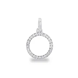 Pyöreä timanttiriipus 14 karaatti valkokultaa 0,09 ct