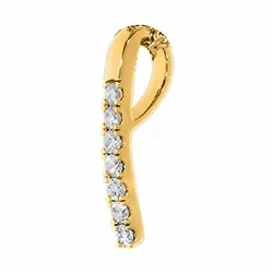 Timanttiriipus 14 karaatti kultaa 0,08 ct
