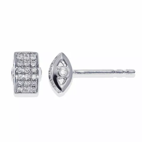 neliskulmainen timantti nappikorvakorut 14 karaatin valkokultaa kanssa timantti 