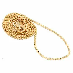 Pitkä  kuulakaulaketju kullattua hopeaa 60 cm x 1,1 mm