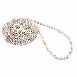 Pitkä hernekaulaketju hopeaa 80 cm x 1,2 mm
