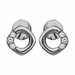 pyöreitä timantti nappikorvakorut 14 karaatin valkokultaa kanssa timantti 