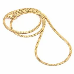 Elegantti victoriakaulaketju kullattua hopeaa 50 cm x 2,2 mm