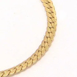 Elegantti victoriakaulaketju kullattua hopeaa 50 cm x 2,2 mm