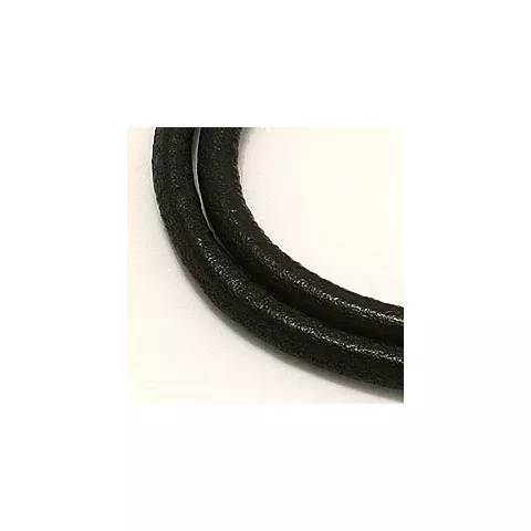 nahasta CARI rannekoru musta nahkaa, jossa on terästä laas  x 4,0 mm