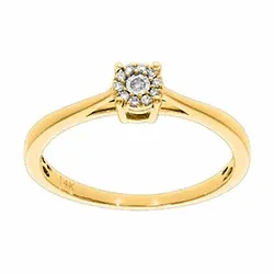timantti kulta sormus 14 karaatin kultaa 0,05 ct